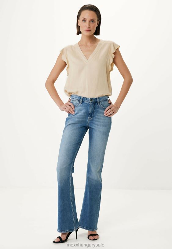 XV8H6104 nők Mexx evy magas derekú farmernadrág kék