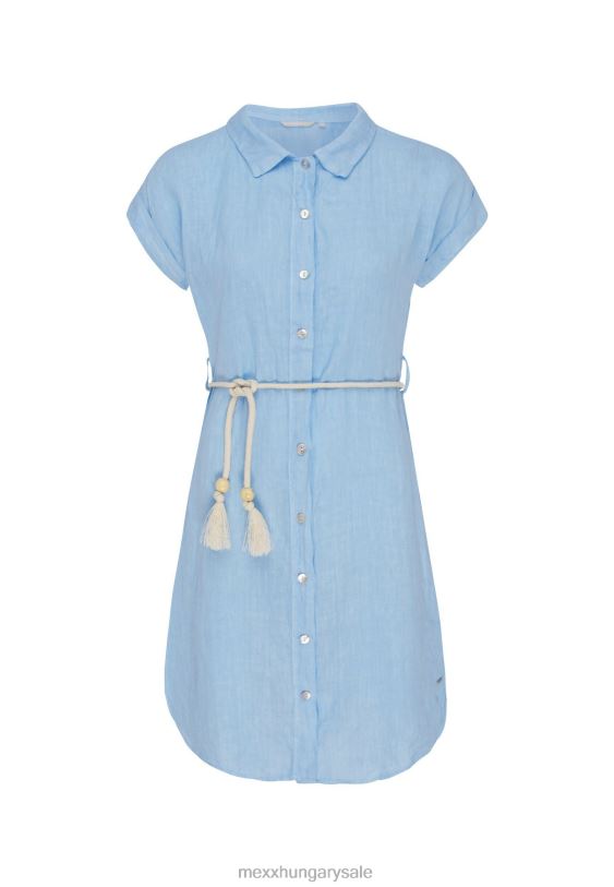 XV8H6115 nők Mexx gomb keresztül kaftán ruha baba kék