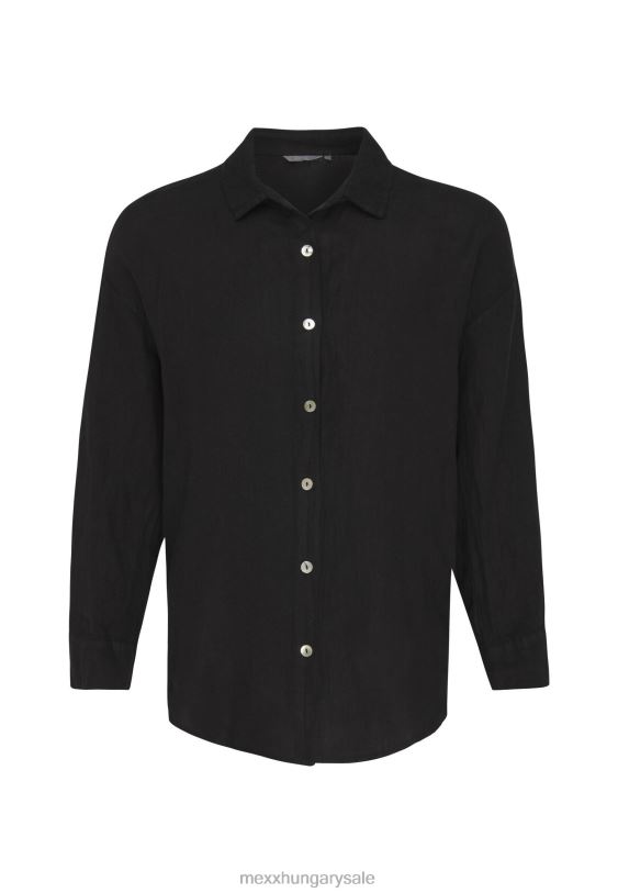 XV8H6117 nők Mexx gomb át fekete blúz schwarz