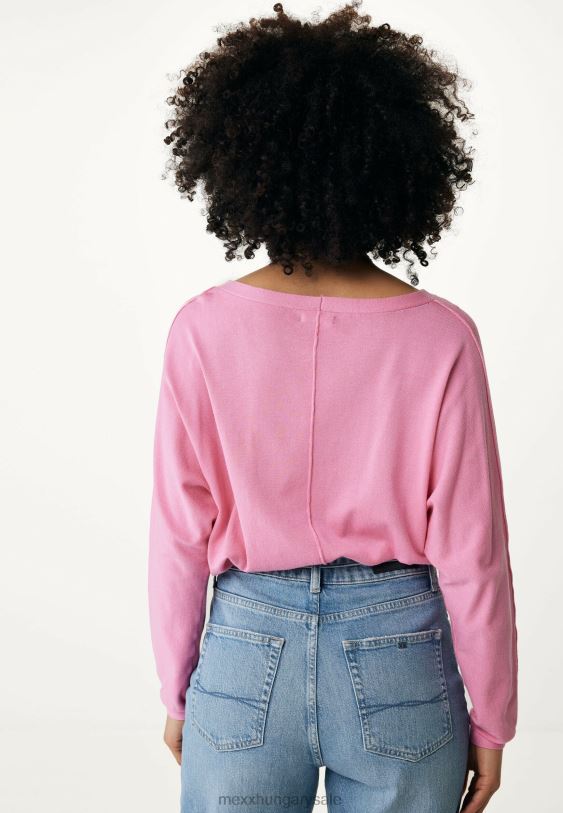 XV8H6119 nők Mexx csónaknyakú felső rózsaszín