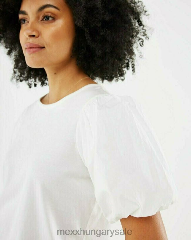 XV8H6120 nők Mexx puff ujjú felső fehér