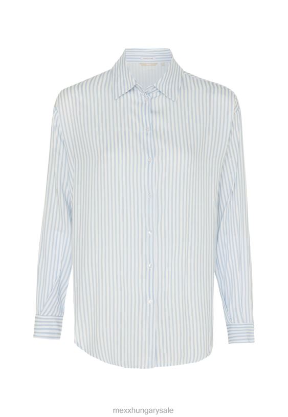 XV8H6128 nők Mexx hosszú ujjú csíkos blúz fehér