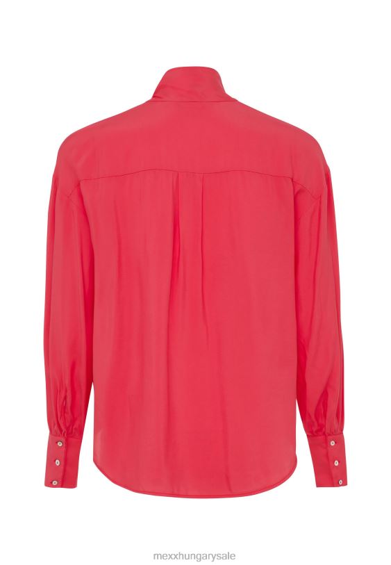 XV8H6129 nők Mexx hosszú ujjú csokornyakkendős blúz piros