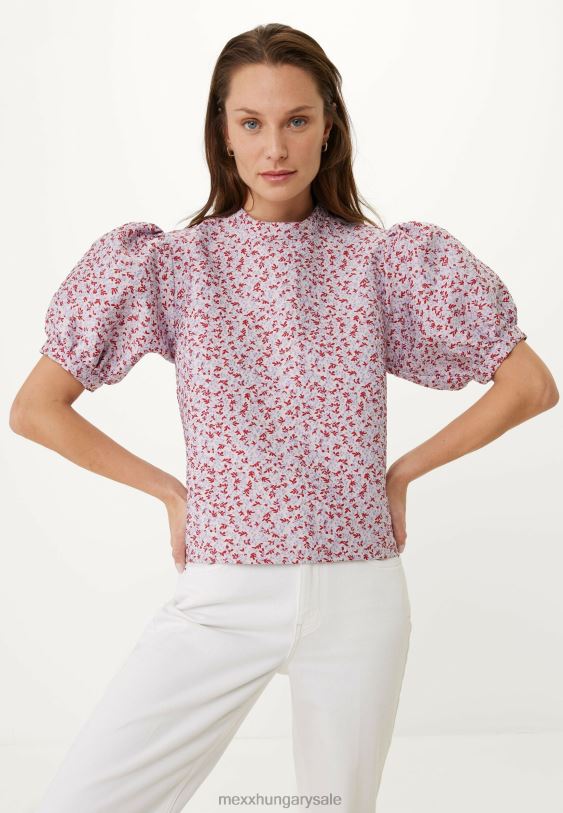 XV8H613 nők Mexx jacquard felső rózsaszín sokszínű