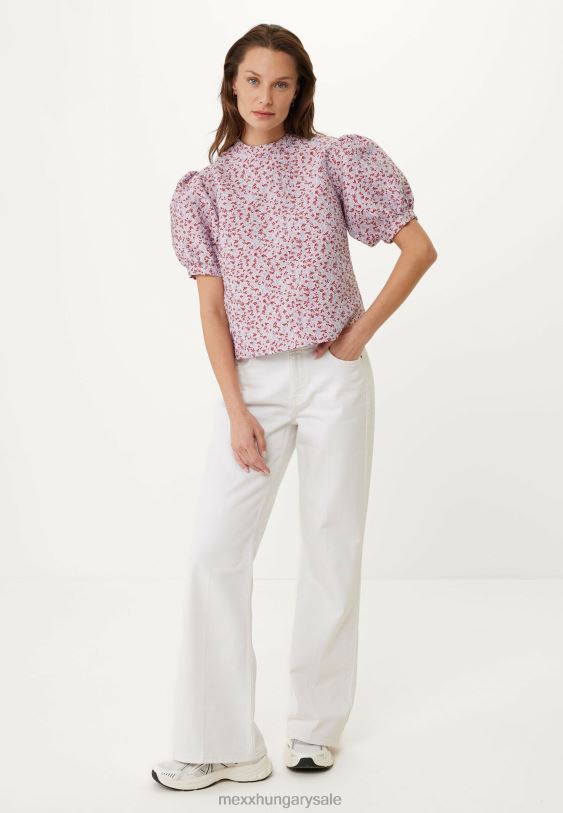 XV8H613 nők Mexx jacquard felső rózsaszín sokszínű