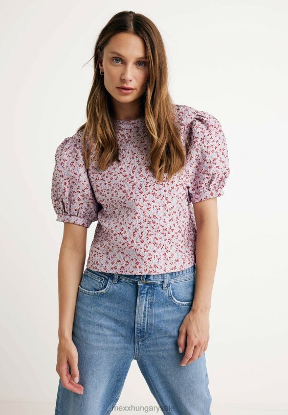 XV8H613 nők Mexx jacquard felső rózsaszín sokszínű