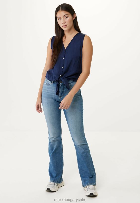 XV8H6131 nők Mexx ujjatlan blúz sötétkék kék