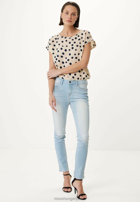 XV8H6135 nők Mexx jemma derékközép/slim farmer kék