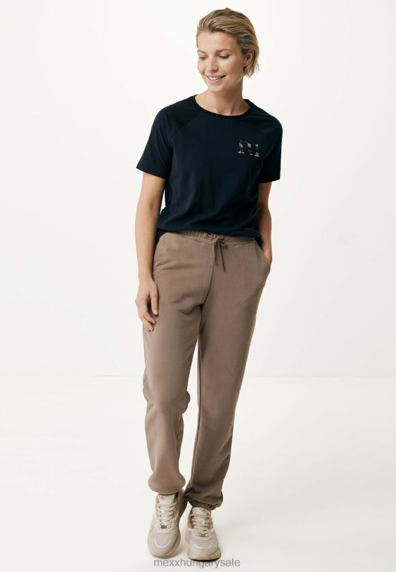 XV8H6136 nők Mexx rövid ujjú fekete póló schwarz