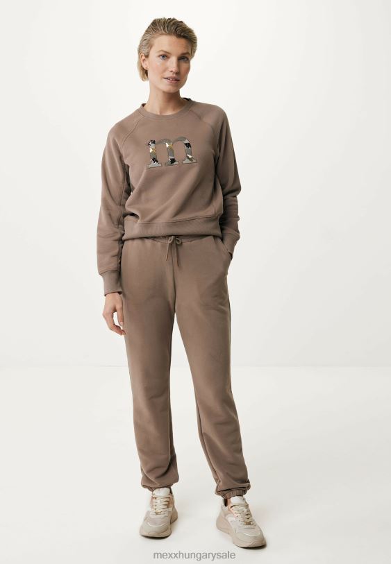 XV8H6138 nők Mexx raglán pulóver hosszú ujjú barna