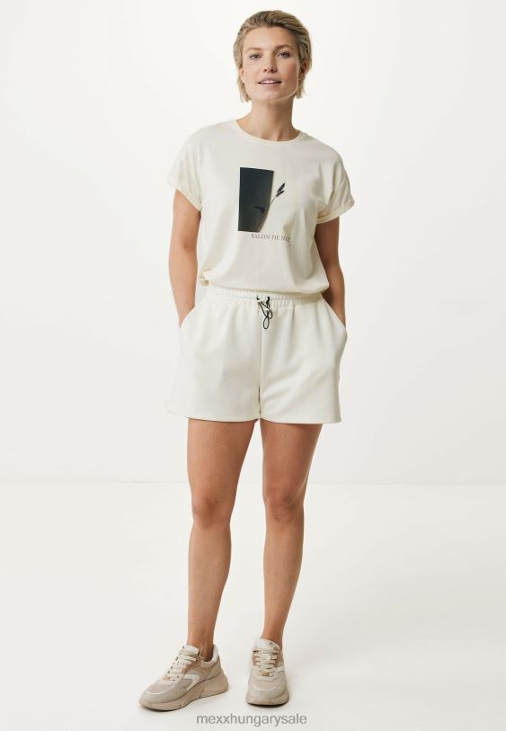 XV8H6140 nők Mexx rövidnadrág részletei törtfehér bézs