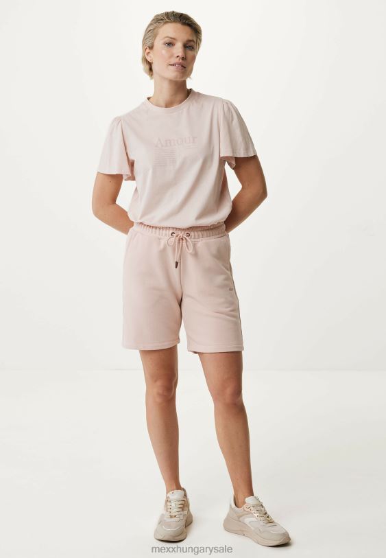 XV8H6147 nők Mexx póló lebegő ujjú régi rózsaszín