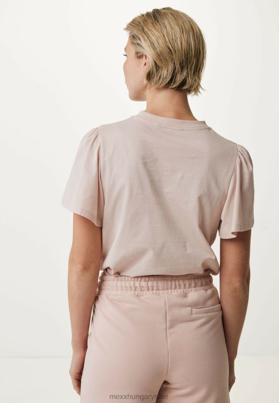 XV8H6147 nők Mexx póló lebegő ujjú régi rózsaszín