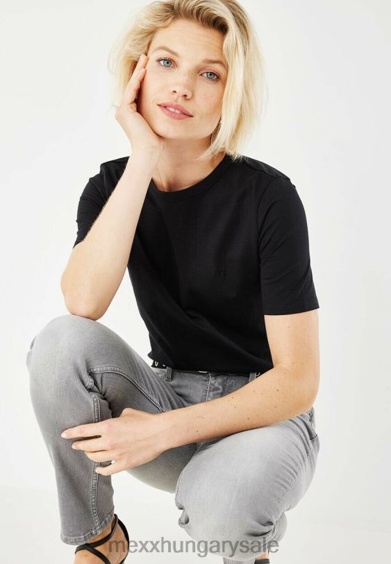 XV8H6158 nők Mexx sara póló fekete schwarz