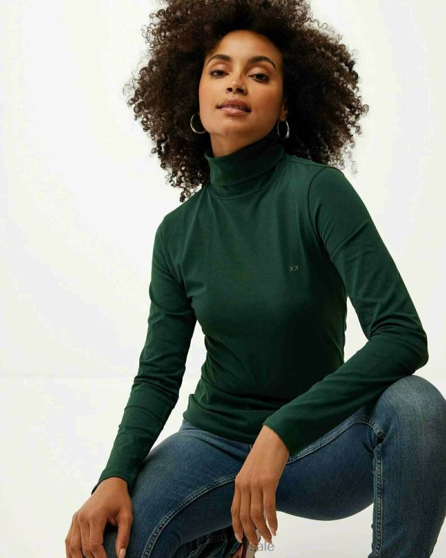XV8H6160 nők Mexx teknős nyakú pulóver sötét zöld