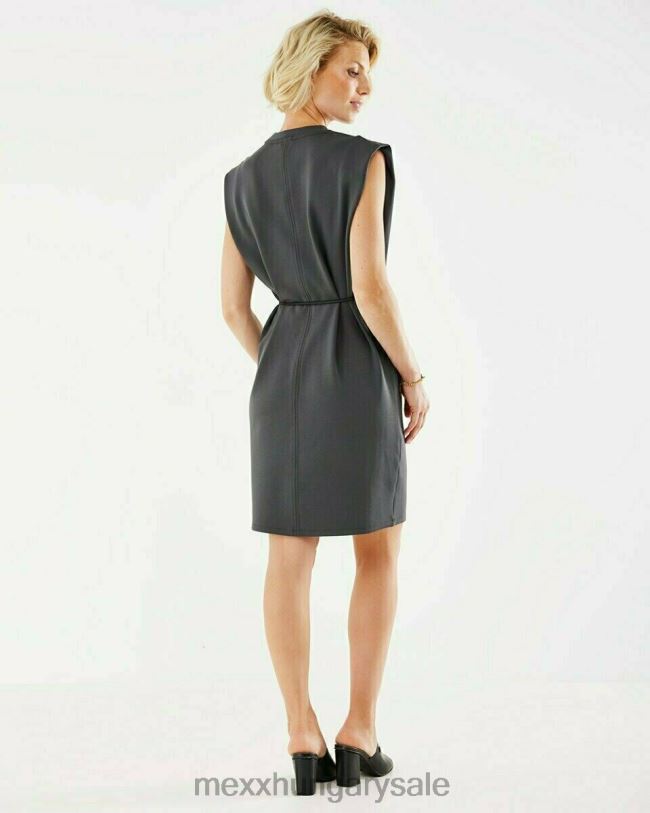 XV8H6168 nők Mexx jersey rib ruha sötét szürke