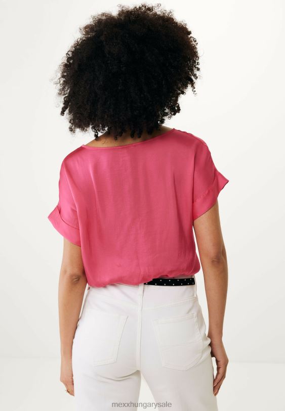 XV8H617 nők Mexx szatén blúz meleg rózsaszín