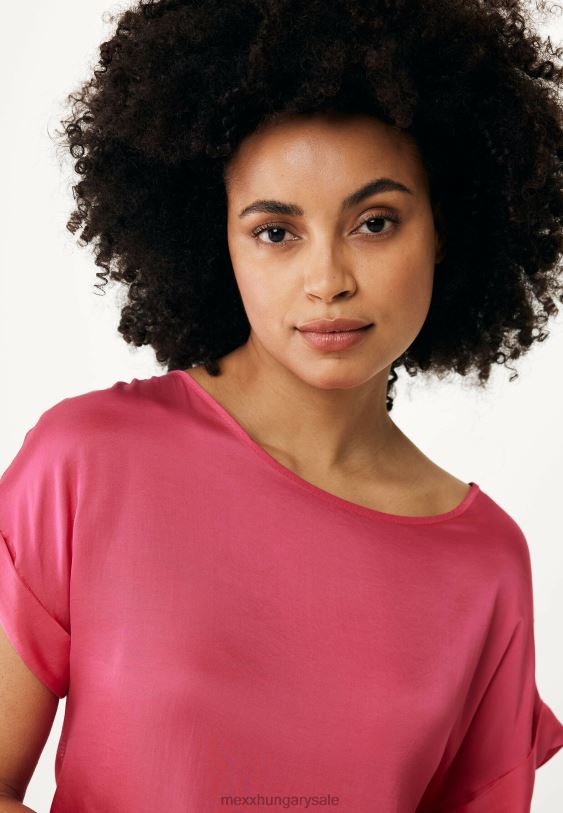 XV8H617 nők Mexx szatén blúz meleg rózsaszín