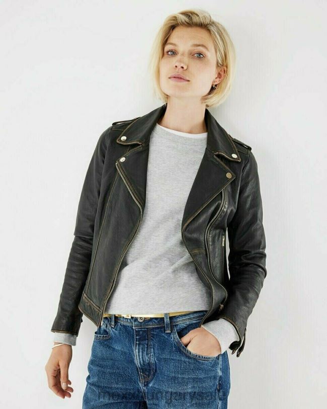 XV8H6171 nők Mexx milou bőrkabát fekete schwarz