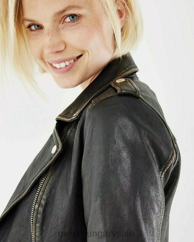 XV8H6171 nők Mexx milou bőrkabát fekete schwarz