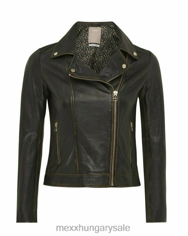 XV8H6171 nők Mexx milou bőrkabát fekete schwarz