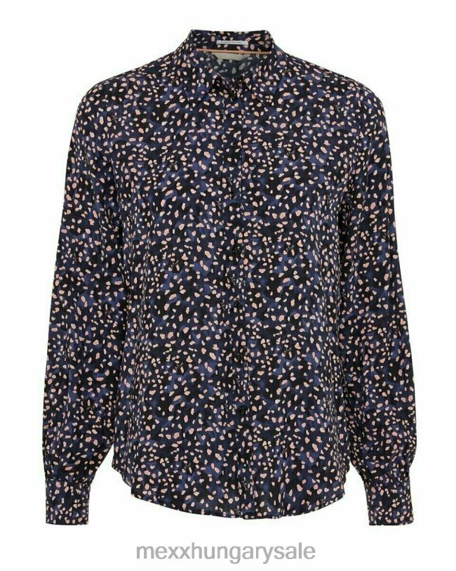 XV8H6175 nők Mexx nyomott blúz sötétkék kék