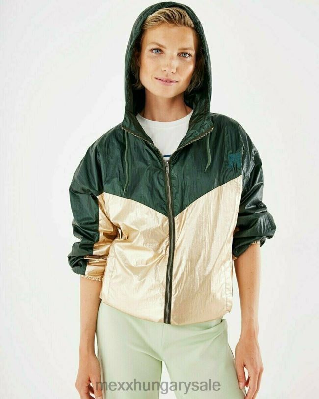 XV8H6177 nők Mexx kabát sötétzöld fémes