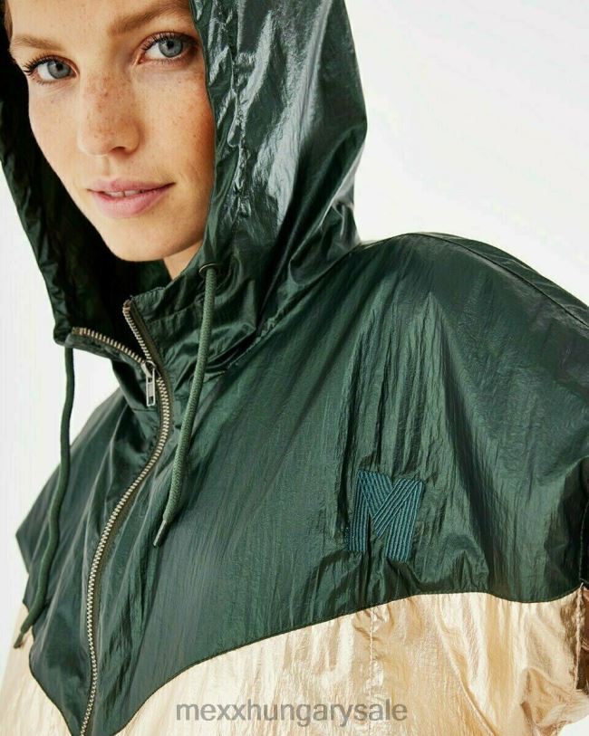 XV8H6177 nők Mexx kabát sötétzöld fémes