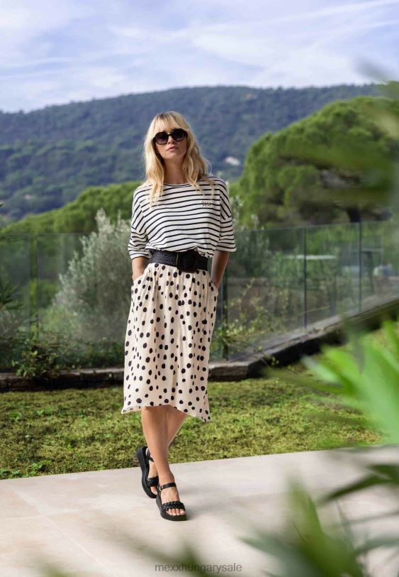 XV8H618 nők Mexx rakott szoknya bézs