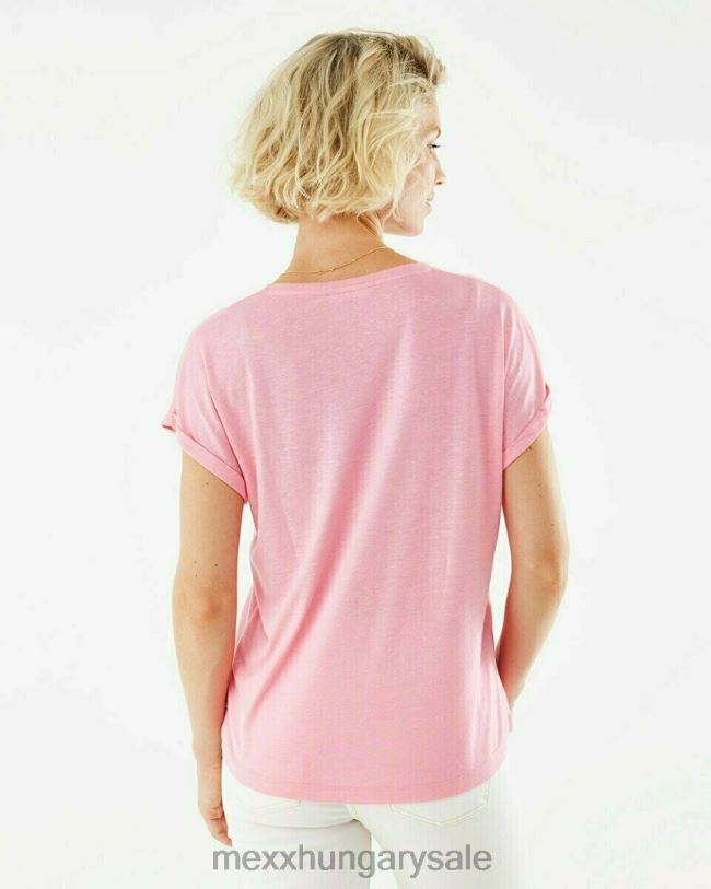 XV8H6187 nők Mexx V-nyakú póló rózsaszín