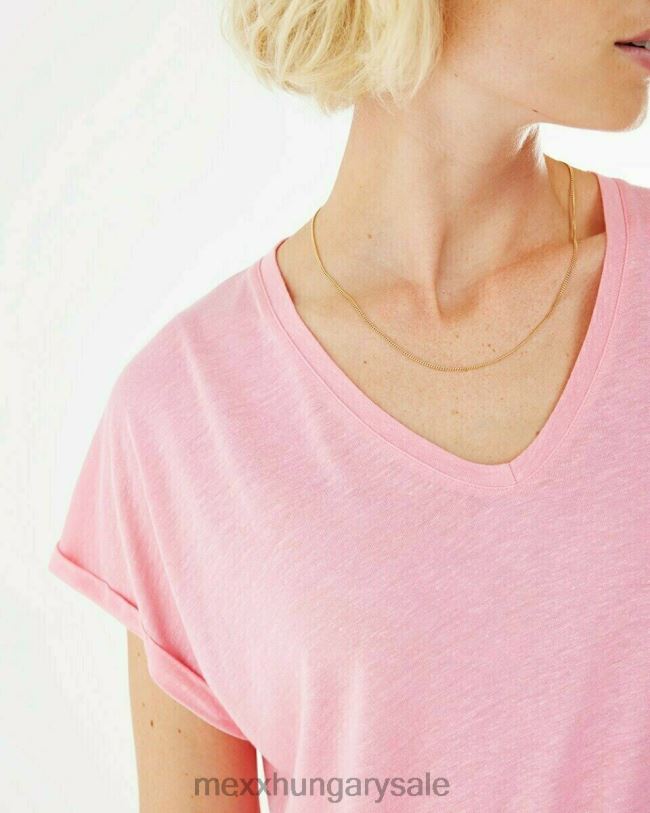 XV8H6187 nők Mexx V-nyakú póló rózsaszín
