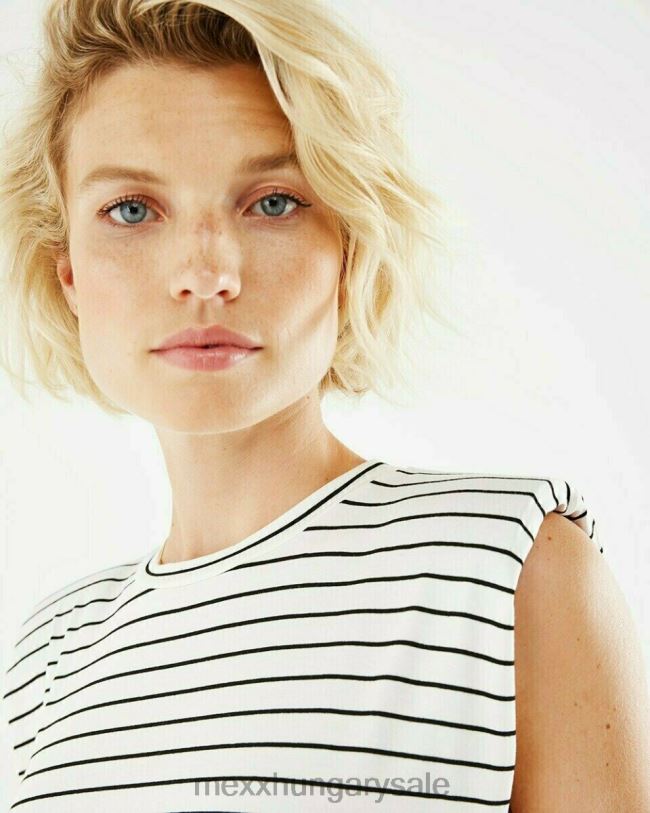 XV8H6188 nők Mexx csíkos felső kék fehér