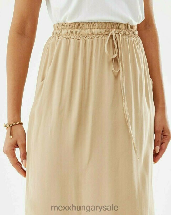 XV8H6191 nők Mexx midi szoknya bézs