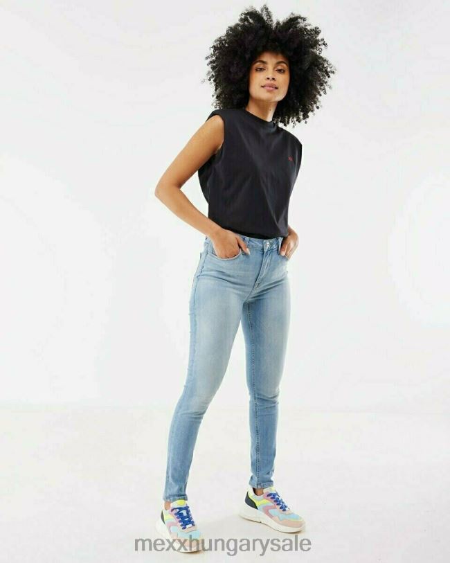 XV8H6196 nők Mexx andrea magas derekú farmernadrág kék