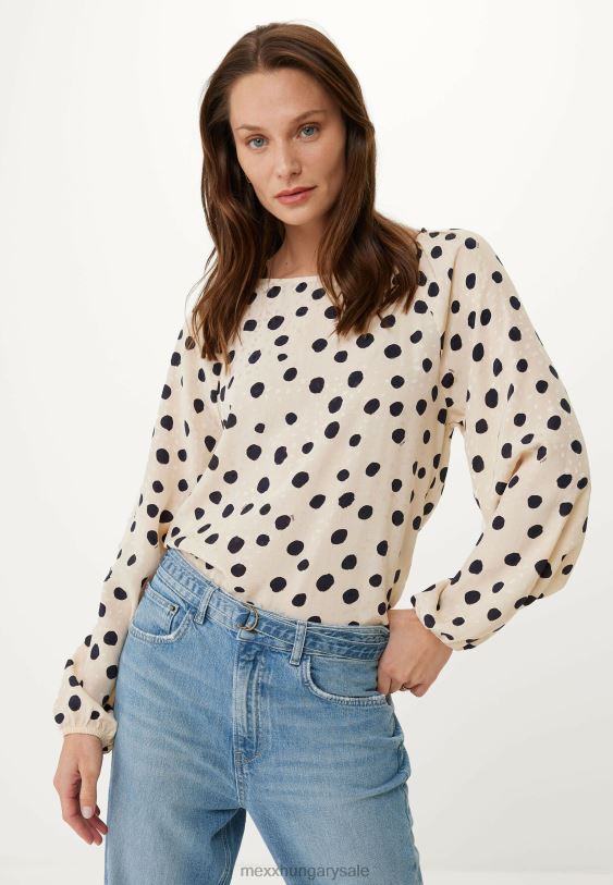 XV8H620 nők Mexx blúz nyomtatás bézs