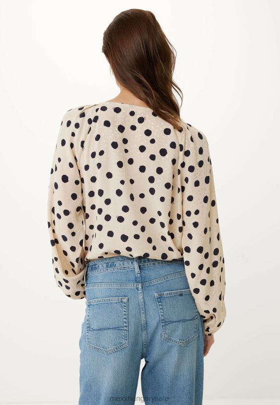 XV8H620 nők Mexx blúz nyomtatás bézs