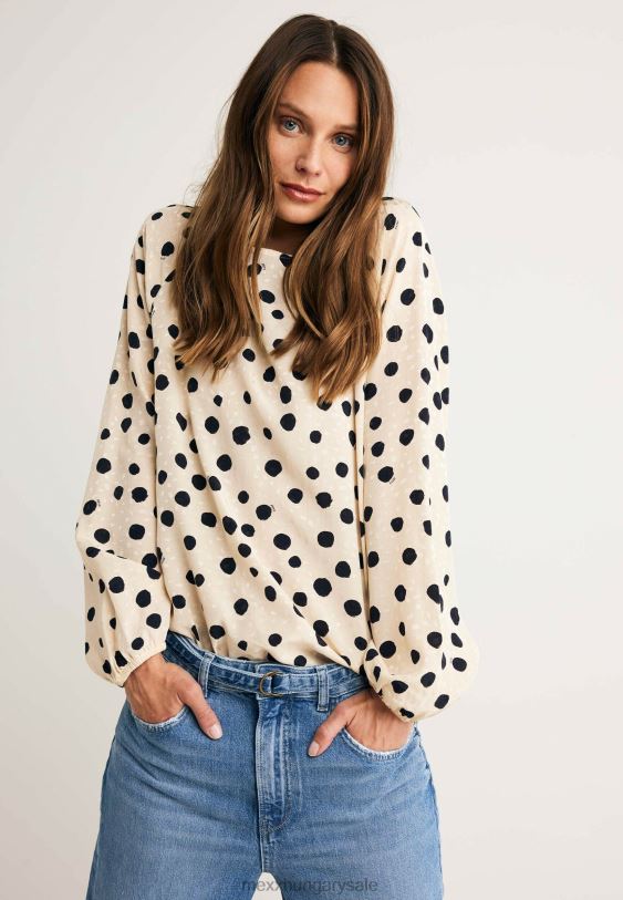 XV8H620 nők Mexx blúz nyomtatás bézs