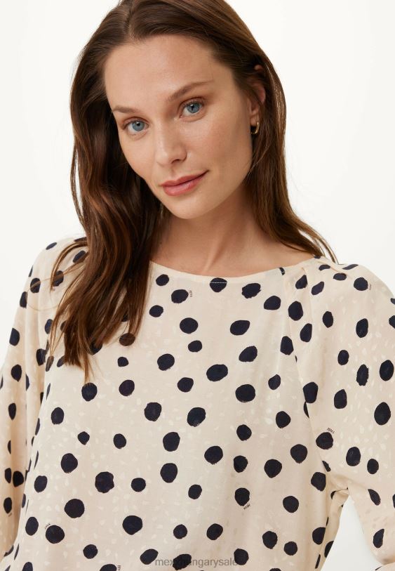 XV8H620 nők Mexx blúz nyomtatás bézs