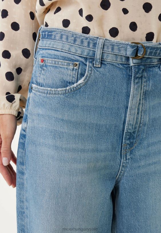 XV8H621 nők Mexx magas derekú mom farmer korona fehérítő kék