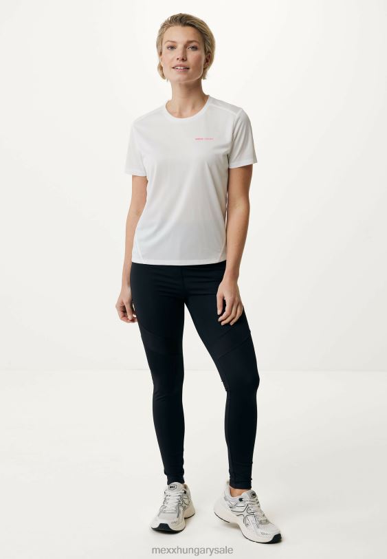 XV8H6216 nők Mexx rövid ujjú sport póló törtfehér bézs