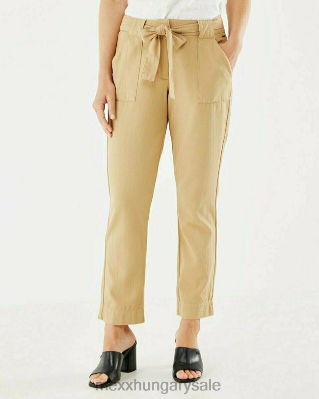 XV8H6217 nők Mexx nadrág bézs övvel Arany