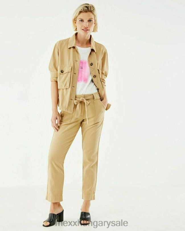 XV8H6217 nők Mexx nadrág bézs övvel Arany