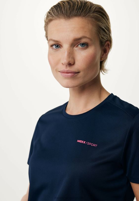 XV8H6223 nők Mexx rövid ujjú sport póló sötétkék kék