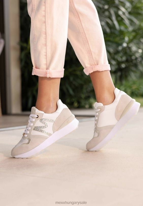XV8H6232 nők Mexx sneaker juju szikra fehér/homok Arany