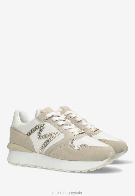 XV8H6232 nők Mexx sneaker juju szikra fehér/homok Arany