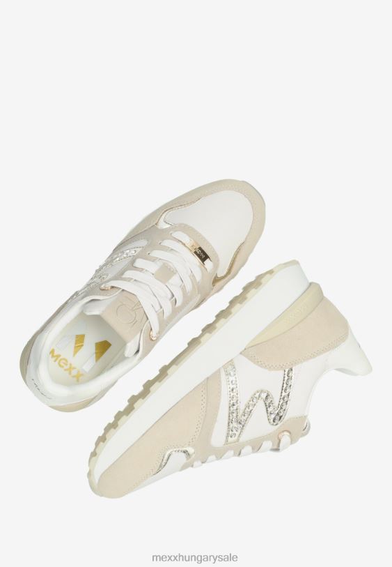 XV8H6232 nők Mexx sneaker juju szikra fehér/homok Arany