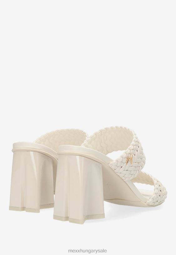XV8H6238 nők Mexx lila sarkú szandál törtfehér bézs