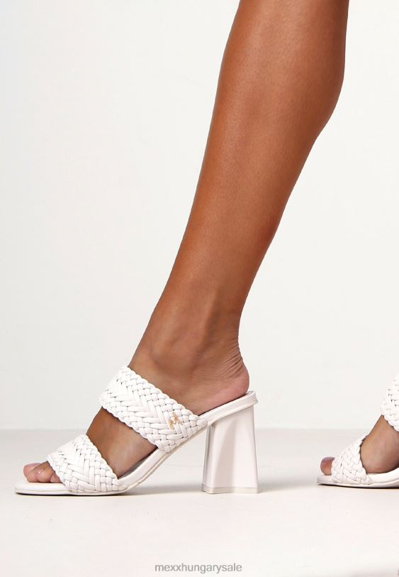 XV8H6238 nők Mexx lila sarkú szandál törtfehér bézs