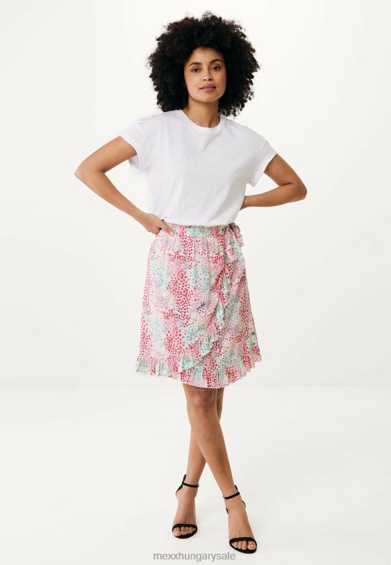 XV8H624 nők Mexx nyomott pakolásszoknya aqua zöld rózsaszín