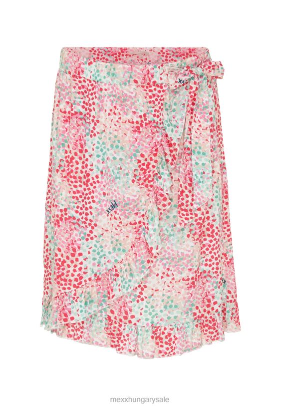 XV8H624 nők Mexx nyomott pakolásszoknya aqua zöld rózsaszín